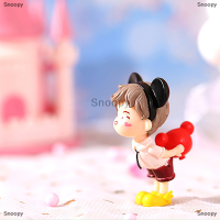 Snoopy ตุ๊กตาขนาดเล็กหุ่นคู่รักของตกแต่งขนาดเล็กของเด็กผู้ชายเด็กผู้หญิงเจ้าหญิงนางฟ้าสวนของขวัญวันวาเลนไทน์