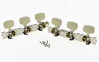 KAISH Nickel Classical Guitar Tuners Acoustic Tuning Keys Pegs w/ 1 Hole Metal Shafts