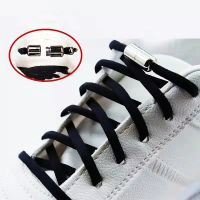 No Tie Elastic Shoelaces For Sneakers Lazy Kids Adult Quick Lace Round Shoe Laces Metal Lock Without Ties Shoestrings 100CM