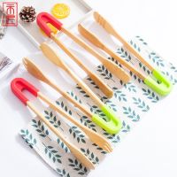 [COD] one craftsman bamboo food clip bread barbecue buffet silicone baking tool