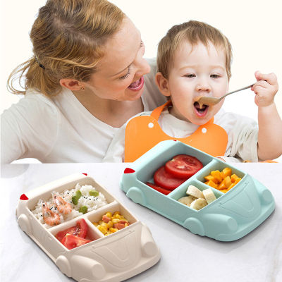 Bamboo Fiber Baby Feeding Plate Learning Dishes Bowl Eco-Friendly Toddler Baby Food Dinnerware For Kids Eating Training
