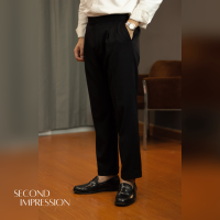 กางเกงขายาวเอวสูง Classic High Waist Trousers (Classic Black)