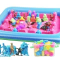 Ready Stock DIY Kids Play Sand With Colors (1kg) + 60 AccessoriesTheme Wooden Toy Building太空彩沙套装. 