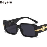 {Paopao glasses} Boyarn ใหม่แฟชั่นเกาหลีโลหะตกแต่งแว่นตาย้อนยุคกรอบเล็กบุคลิกภาพสแควร์แฟชั่นผู้หญิงแว่นกันแดดแว่นกันแดด