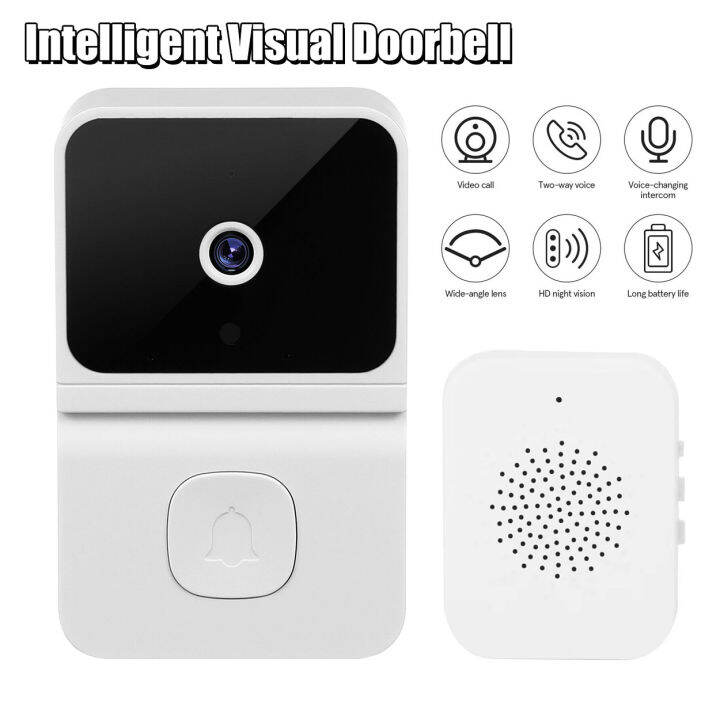 Wireless Door Bell with Camera Wireless Waterproof Visual HD
