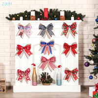 WaterWheel Christmas Double Layer Bowknot Fashion Decorative Pendant For Tree Door Wall