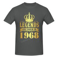 Legends Are Born In 1968 54 Years For 54Th Birthday Gift Harajuku Short Sleeve T-Shirt Graphics Tshirt Brands Tee Tops Round Neck T Shirt For Men Custom Made Printing Couple Wear