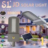 JD Solar Street Light โคมไฟถนนพลังงานแสงอาทิตย์ รุ่น JD-FY-3000W SMD มีระบบเซ็นเซอร์ เปิด-ปิด อัตโนมัติ แผง วอลเปเปอร์ผนัง ไฟโซล่าเซลล์ โซล่าเซลล์คุณภาพดี ชาร์จพลังงานได้เร็ว