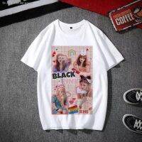 การออกแบบเดิมราคาต่ำสุดBlackpink peripheral short-sleeve T-shirt Femaleอินเทรนด์น่าจะเกิร์ลกรุ๊ปเกาหลี Lisa Park Chaeyo เกาหลีS-5XL