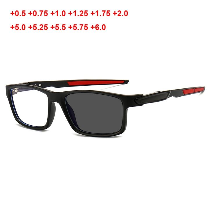 Photochromic farsighted sport glasses Men's reading glasses male sunglasses  with grade 0~+600 degree sport glasses for men