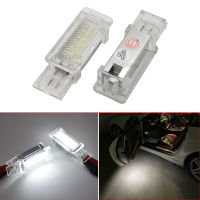 ไม่มีข้อผิดพลาดสีขาวรถ LED ประตูมารยาทยินดีต้อนรับไฟสำหรับ Benz SLK-Class R171 R199 2003-2009 C-Class W203 Viano W639