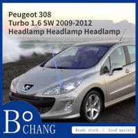 308ไฟหน้ารถ Peugeot 308 Hatchback 308 SW 2009-2012 1.6ฝาครอบไฟหน้าเทอร์โบฝาครอบฝาครอบฝาครอบโคมไฟฝาปิดเลนส์หลอดไฟหน้าเลนส์กระจกปลอก