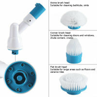 Electric Spin Scrubber Turbo Scrube Cleaning Brush Cordless Chargeable Bathroom Cleaner with Extension Handle Adaptive Brush Tub