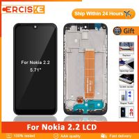 5.71 "ต้นฉบับสำหรับ Nokia 2.2 TA-1183 TA-1179ชิ้นส่วนจอสัมผัสแอลซีดีของเครื่องแปลงดิจิทัล + กรอบสำหรับ N2.2 Nokia TA-1188 TA-1191