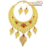 March jewelry Thai dress traditional wedding dress earrings clip diamond necklace silver powder gold