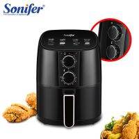 หม้อทอด Air Fryer 4.2L ความจุมาก360 ° เครื่องปิ้งขนมปังอบเครื่องทอดไฟฟ้าไม่มีน้ำมันไม่ติดตะกร้าไก่ทอด Sonifer Kanhui