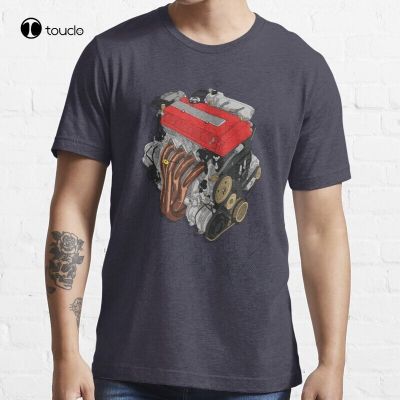 B16 Full Colour Civic Ek9 Bseries Jdm Engine B Series Auto Tshirt Cotton Tee Shirt Custom Aldult Teen