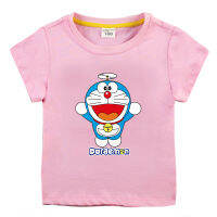 Doraemon เสื้อยืดแขนสั้นชายหญิง O-Neck Tee พิมพ์การ์ตูนชายและหญิงฤดูร้อนใหม่เสื้อยืด2022ใหม่แฟชั่น Tops