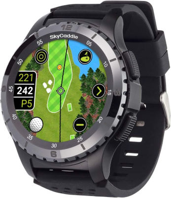 SkyCaddie LX5C Golf GPS Watch with Ceramic Bezel, Black