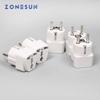 5PC White Universal EU GER AU CHN Plug Adapter European Germany Australia Chinese Power Socket Travel Converter Conversion Plug Wires  Leads  Adapters