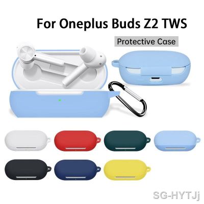 1PC For OnePlus Buds Z2 Case Earphone Protective Cover Waterpoof Soft Silicone Wireless Hearphone Cover Hook oneplus buds z2
