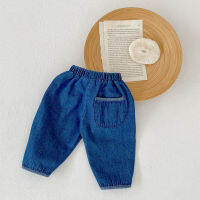 เด็กชายและเด็กหญิงผ้าฝ้าย Denim Bloomers แฟชั่นกางเกงยีนส์เด็กกางเกง Little Kid Back Pocket กางเกง South Korea Clothing