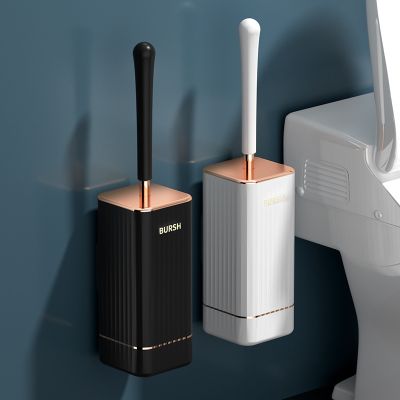 TPR Silicone Toilet Brush Home No Dead Corner Cleaning Brush WC Cleaning Tool Wall-mount Toilet Brush Bathroom Accessories