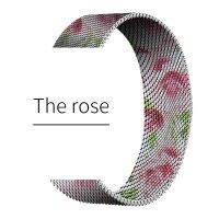 ✣◑◄ Rose for iwatch Bands Milanese Loop Band40mm44mm Bracelet Metal Strap For apple watch bracelet Series6 4 5Watch bandSeries38 42