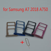 สำหรับเหมาะสำหรับ Samsung Galaxy A7 2018 A750 A750F A750G A750GN เดิมกรอบโทรศัพท์อะแดปเตอร์ถาดใส่ซิมที่ใส่ถาดไมโครการ์ด SD