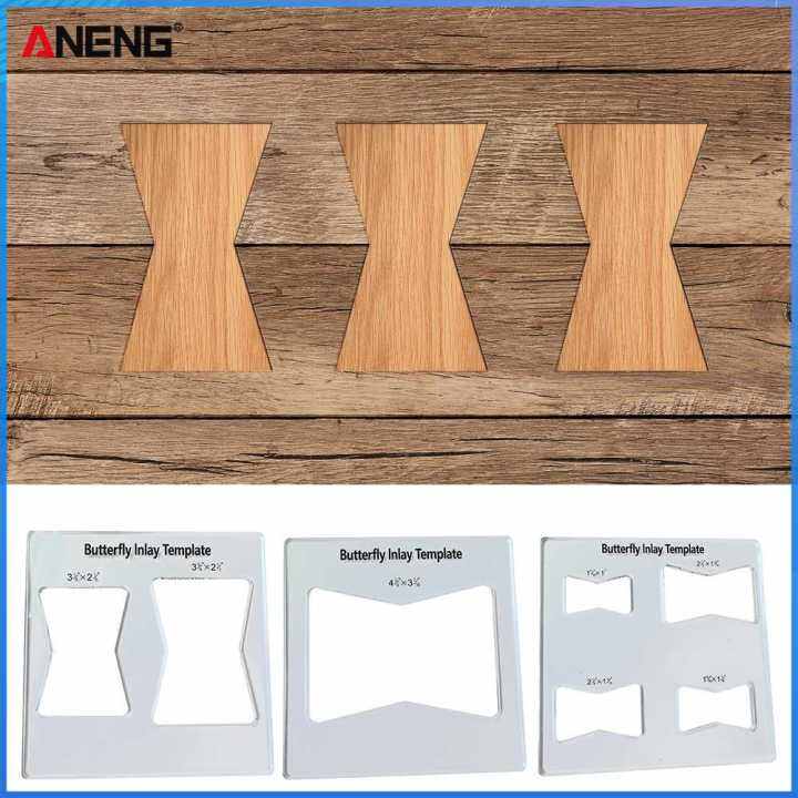 【ANENG】Butterfly Key Inlay Template Set 6x6 Inches Butterfly Inlay Template Professional Wooden ...