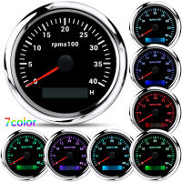 【cw】AD 85MM Tachometer with LCD Hour Meter For Marine Boat Car RPM Gauge 0-3000 4000 8000 RPM Meter Tach Sensor 7Colors Backlight 【hot】