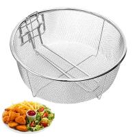 Fry Basket For Pot With Handle Deep Fryer Strainer Stainless Steel Blanching Basket  Deep Fryer Skimmer For Kitchen Home Mesh Covers