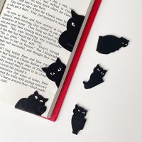 Creative Magnetic Bookmark Stationery Black Cat Students Gift Book Clip Personality Pagination Mark School Supplies