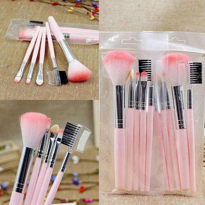 แปรงแต่งหน้า-brush-set-เซต-5-ชิ้น-แปรงปัดแก้ม-ชุดแต่งหน้า-ขนแปรงนุ่ม