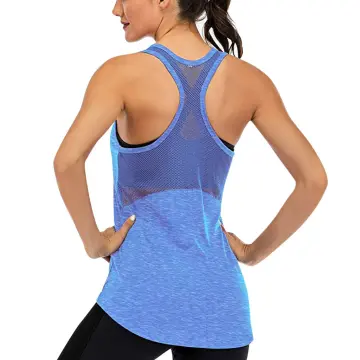 Women's Quick Dry Yoga Vest Cover-up Crew Neck Sleeveless Shirt