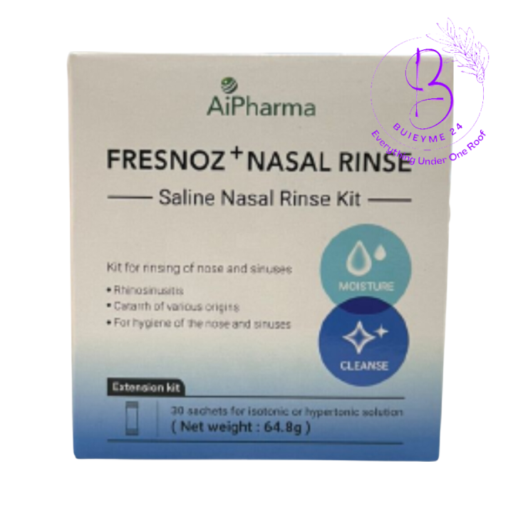 [ready Stock] Ai Pharma Fresnoz+ Nasal Rinse Saline Nasal Rinse Kit 30 