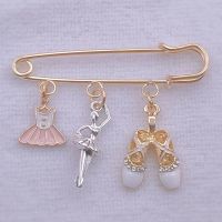 hot【DT】 Fashion Ballet Enamel brooch Shoes