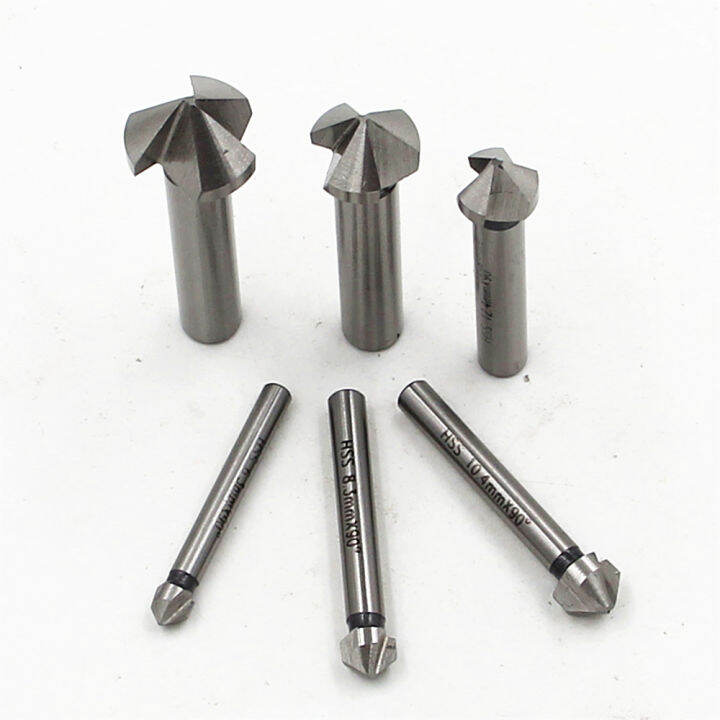 dhh-ddpj6pcs-speed-drills-titanium-3-flute-90-degree-hss-metals-titanium-three-edge-chamfer-chamfering-drill-bit-set-drilling-mill-drill