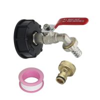 60mm Female Thread to 1/2 Male Thread IBC Tank Valve Adapter Kit Iron Brass Tap Garden Water Connectors Drain Faucet Adapter