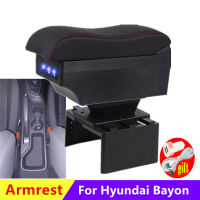 สำหรับ Hyundai Bayon Armrest กล่องสำหรับ Hyundai Bayon รถ Armrest Central Storage กล่อง Rfit ภายใน USB ชาร์จรถ Accessories