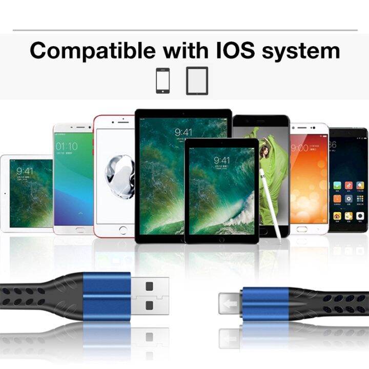 2m-3-5a-aluminum-alloy-leaf-shape-ided-fast-charging-data-line-lightning-micro-usb-type-c-cable