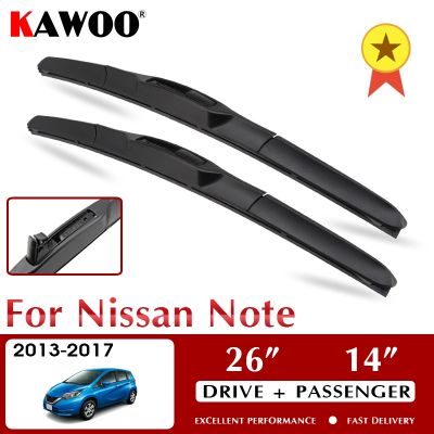 KAWOO Wiper Front Car Wiper Blade Blades For Nissan Note 2013 2017 Windshield Windscreen Window 26 quot; 14 quot; LHD RHD