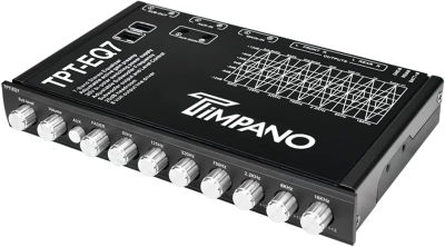 Timpano TPT-EQ7 7 Band 1/2 Din Graphic Car Audio Equalizer 6-Channel RCA Output and Subwoofer Control