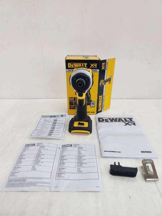 ไขควงกระแทกไร้สาย-20v-xr-li-lon-หัวจับดอก-1-4-แรงบิด-205n-m-มอเตอร์บัสเลส-dewalt-รุ่น-dcf850n-รับประกัน-3ปี