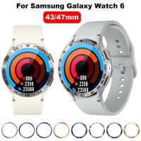 สำหรับ Samsung Galaxy Watch 6คลาสสิก43มม. 47ชุด Bezel ฝาครอบการป้องกันเหล็กกล้าไร้สนิมเคสกรอบกันกระแทกสมาร์ทวอท์ช