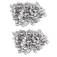 M1.5 Wire Rope Aluminum Ferrule Cable Ties Crimp Wire Rope Chuck Aluminum Jacket 400 Pieces