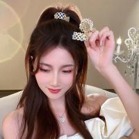 Luxury Mini Rhinestone Pearl Hair Clip For Women Fashion Anti-Drooping Metal High tail Hair Claw Princess Hair Accessories