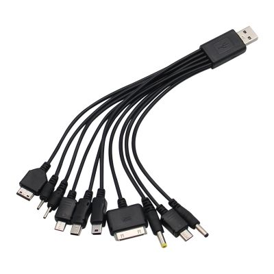 Chaunceybi USB To Plug Cell Charger Cable 10 to 1