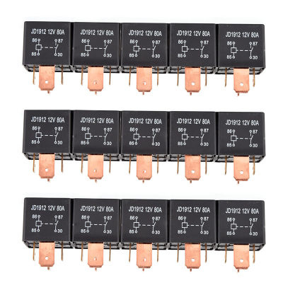 💖【Lowest price】MH Waterproof Heavy Duty Relay 4Pin DC 24V 12V 80A JD1912รีเลย์รถยนต์