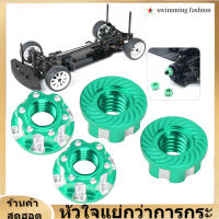 4Pcs M4แกะสลักถั่วหกเหลี่ยมอะลูมินัมอัลลอยFitสำหรับHSP Sakura D3 RC Hex RC Car Parts Nuts D4 1/10รถRC